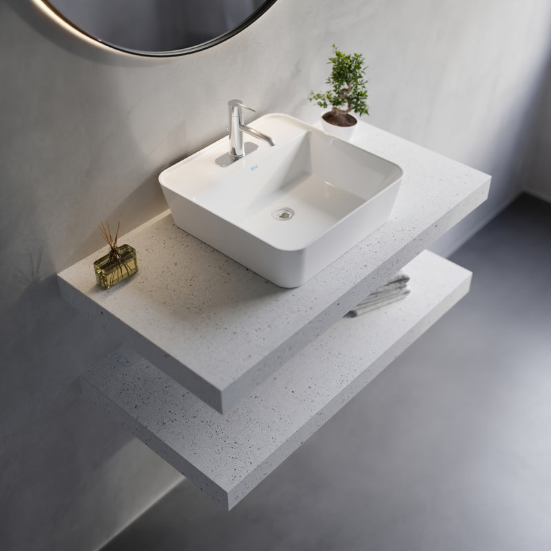 Cheviot Products 16.5'' White Vitreous China Square Bathroom Sink