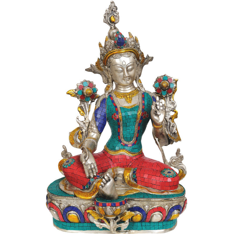 Bouddha tibétain, déesse du sauveur, Tara verte