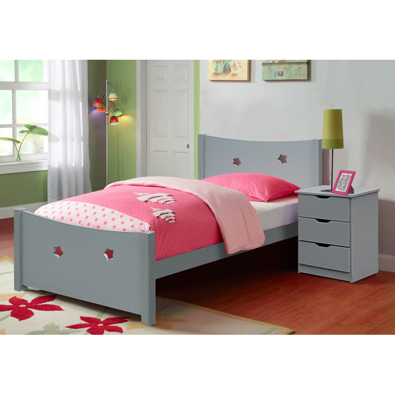 Cardenas Single (3') Bed Frames, Grey
