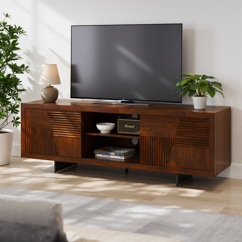 Meuble télé Trapeze, Noyer