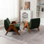 Fauteuil en bois massif de chenille l 27,5 po Betty-2140587827