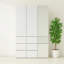 Système de placard modulaire en bois avec miroir Elise