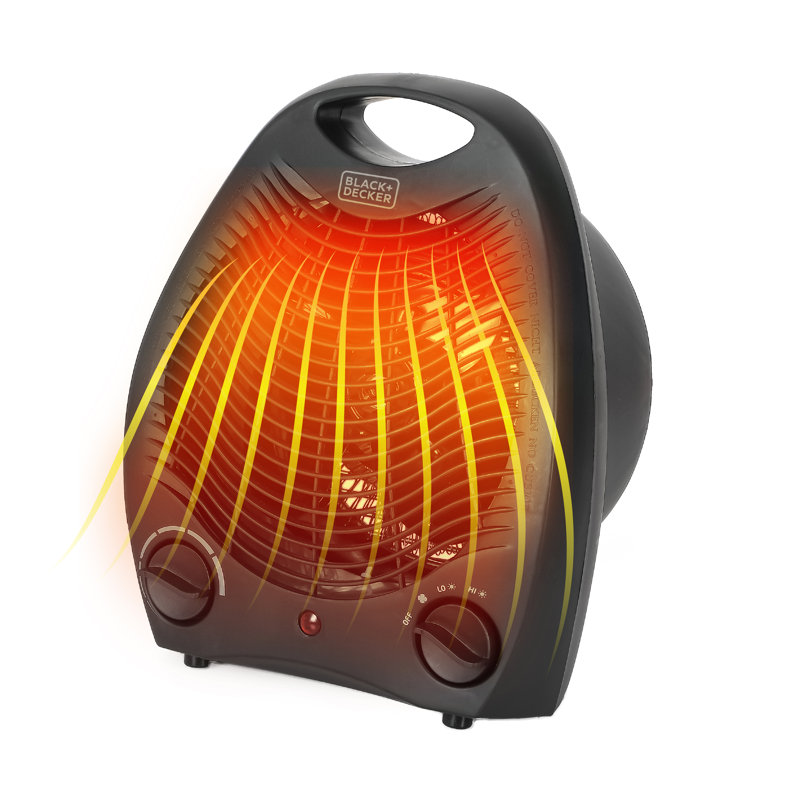 Winter Ready Series Personal Desktop 1,500 Watt Electric Fan Compact Heater, Black, 5118