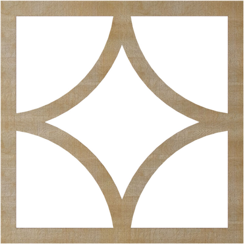 Médaillon de plafond ajouré en bois Statesman, Bouleau, H 30 po x l 30 po x P 0,38 po