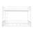 White Full Xl Over Queen Bunk Bed, Easy Assembly, Metal Slats, Space - Saving Solution Heavy Duty And Rust Proof, Guardrails For ,