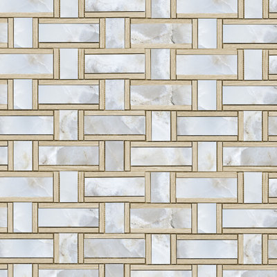 Virtue Rectangle Mix Mosaic Blue