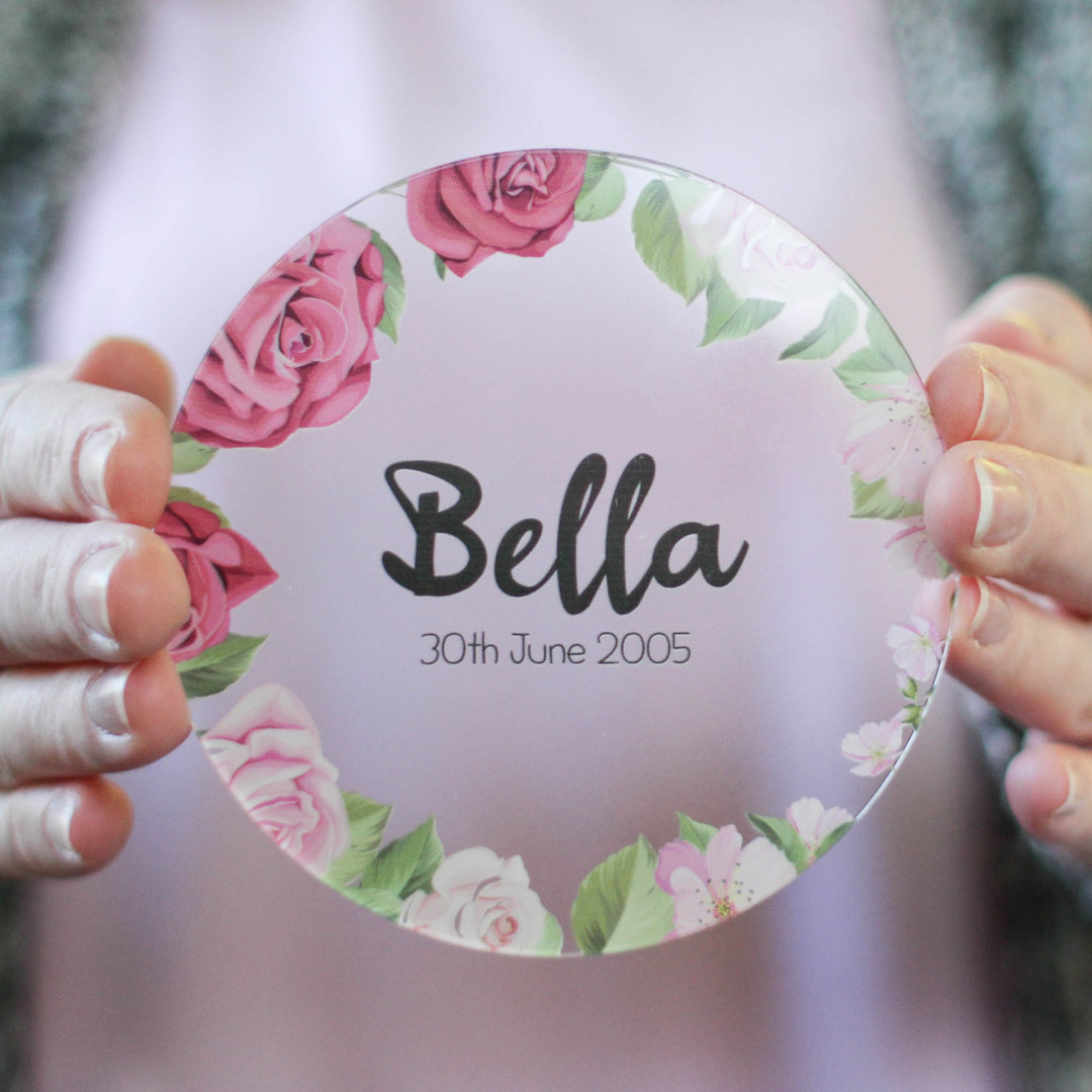 Acrylic Round 1 Piece Coaster