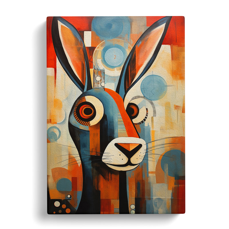 Hare Constructivism - No Frame Art Prints - Wrapped Canvas, 50cm H x 35cm W x 3cm D