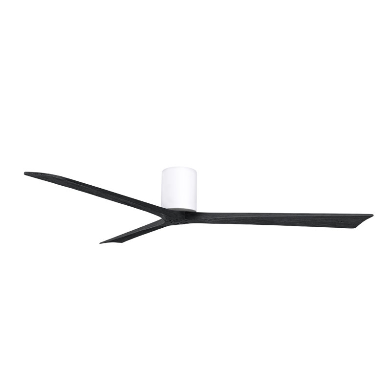 Irene Ceiling Fan, 72", Gloss White, Matte Black