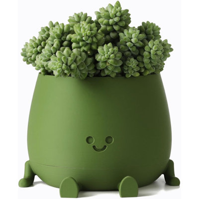 Happy Face Planter  Plastic Plant Pot, Self Watering Plant Pot With Drainage Holes For Indoor Outdoor, Succulent Pot, Funny Flower Pot