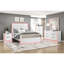 Mobilier de chambre à coucher contemporain à 1 tête de lit tapissier à finition contemporaine blanc glam Glam
