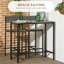 Ensemble de table de bar et chaises 3 pièces, ensemble de table de salle à manger industrielle pour 2 personnes, table de cuisine à hauteur de comptoir avec tabourets de bar, ensemble de table de petit-déjeuner pour 2 petits espaces-792834061