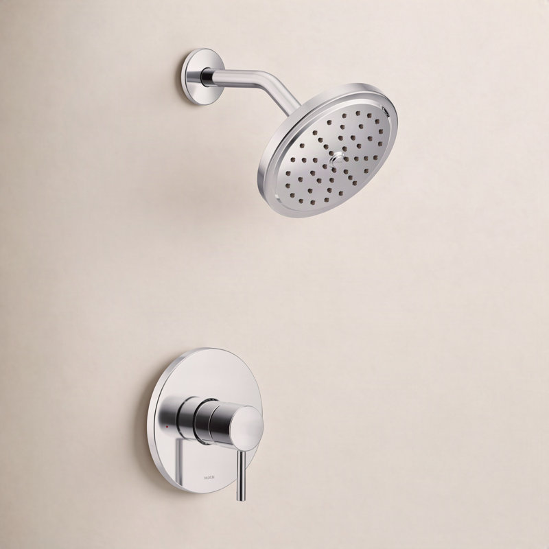 Ensemble de garniture de douche à 1 poignée M-CORE 3-Series Moen, valve requise, Chrome