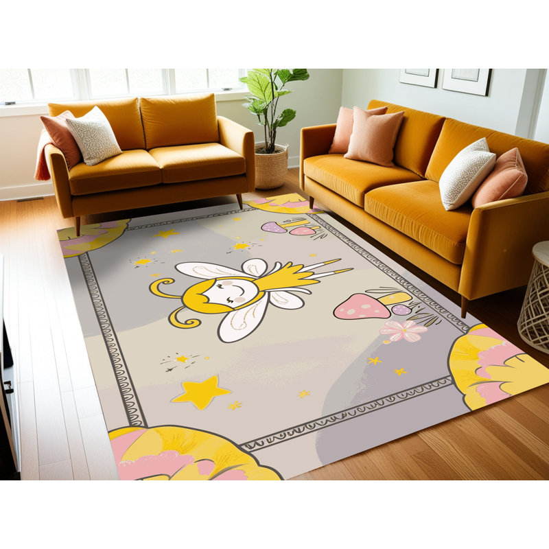 Tapis fantaisie Zoomie pour enfants Zoomie, Rectangle 7 pi x 9 pi