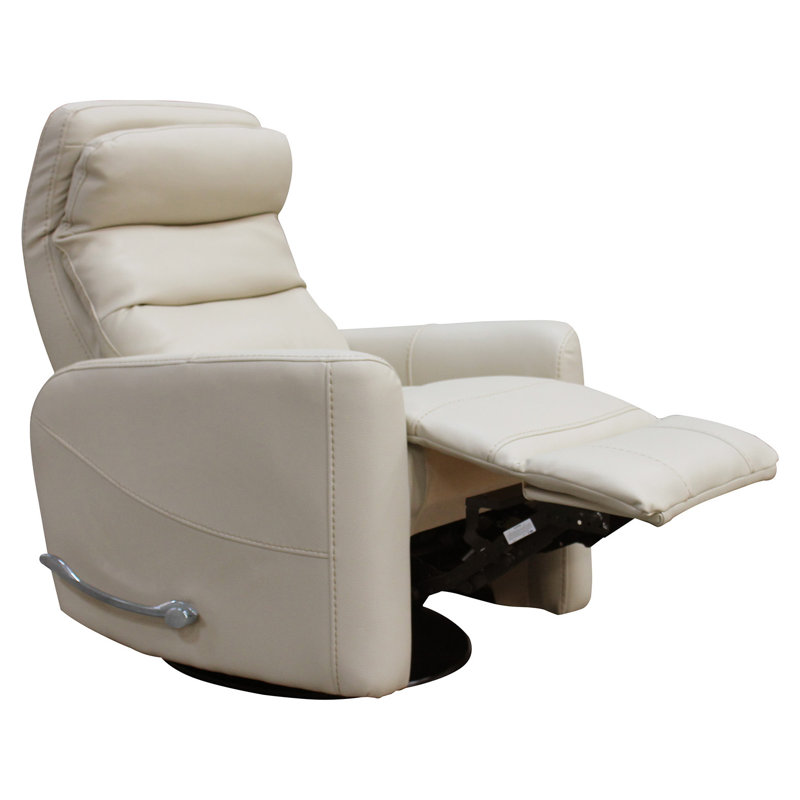 Fauteuil inclinable et pivotant manuel 31 po avec accoudoirs encastrés Casarez, Huître, Manuel