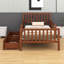 Lit plateforme en bois - garde-corps double face + deux tiroirs de rangement intégrés-118036951-118036952