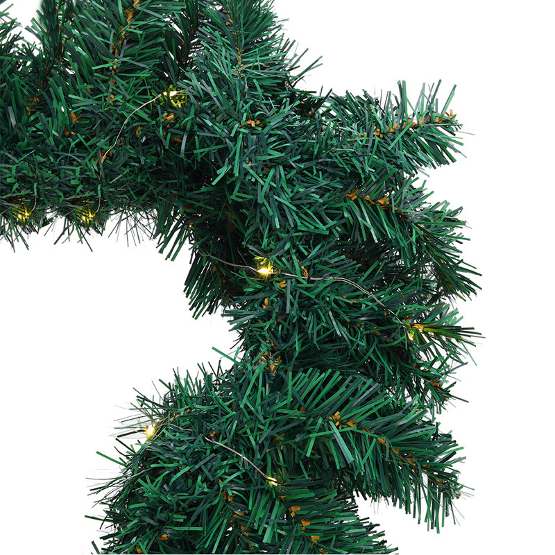 Faux Lighted 38cm Wreath