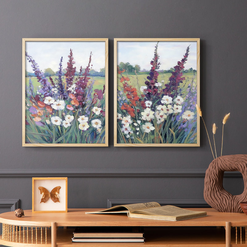 Série FLORAL DCxxxvi-Impression encadrée de qualité supérieure - prête à être accrochée - aucun clou requis - aucun clou requis