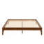 Structure de lit plateforme en bambou sec de 12 pouces avec lattes de bois, sans sommier, facile à assembler.-971519019