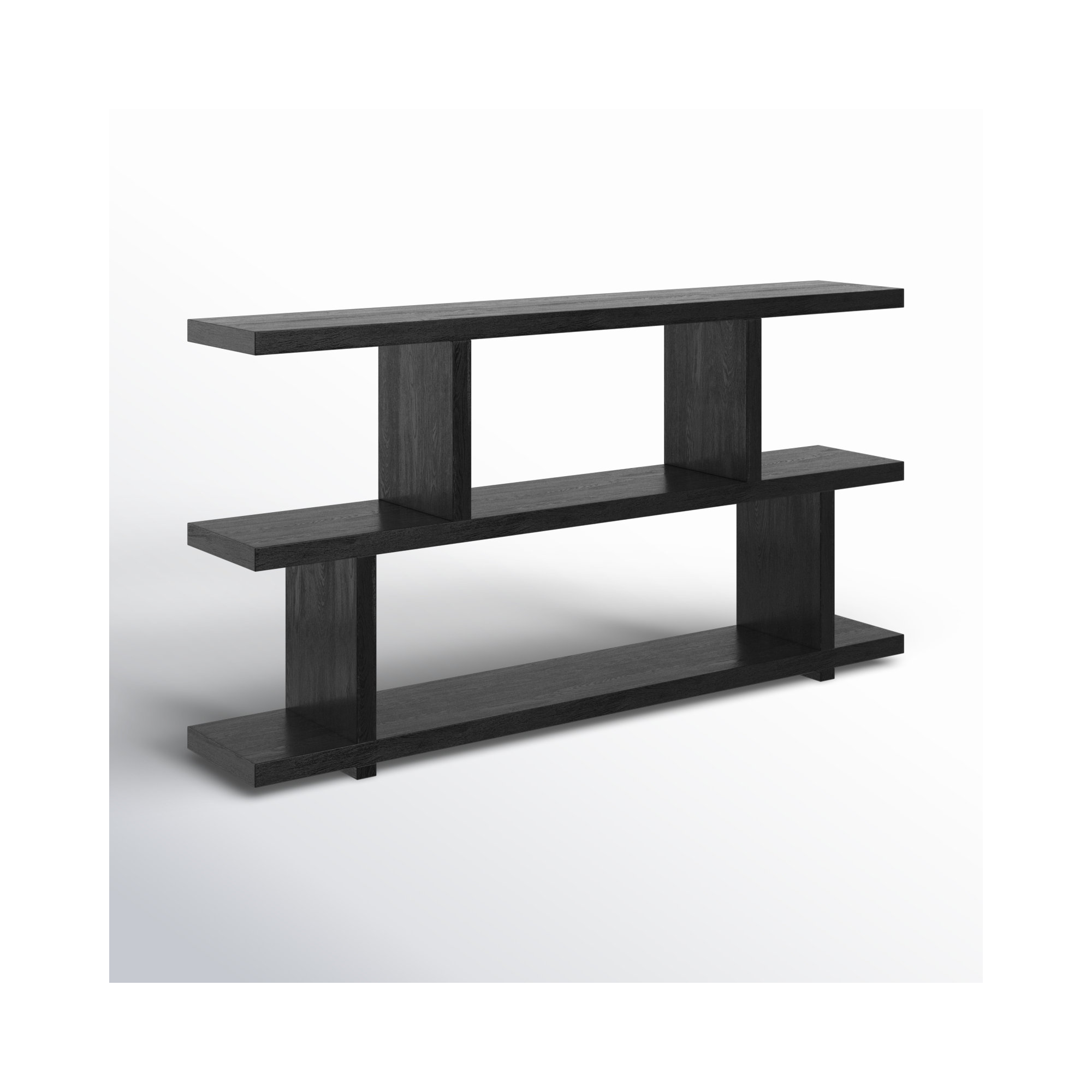 Annora Wide Bookcase, Black