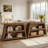 Solid Wood 3-Tier Console Table