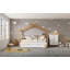 Lit maison en bois blanc