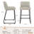 26" Upholstered Bar & Counter Stool With Back, Available in Leather or Linen-1222782943