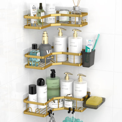 Serviteur de douche en coin 3 pièces