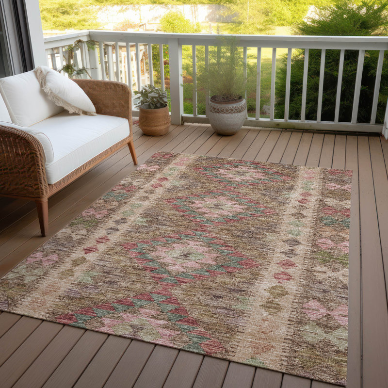 Tapis d'intérieur / extérieur lavable Evynne , 10 pi x 14 pi