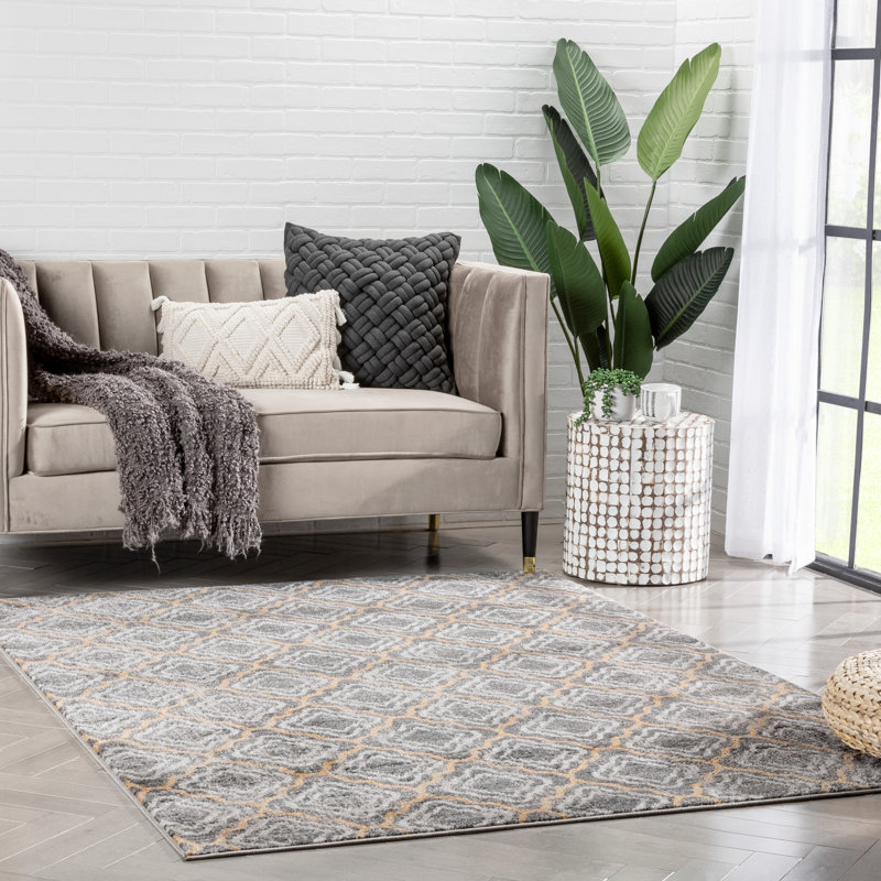 Well Woven Verity Rowan Moroccan Trellis Grey Area Rug, Rectangle 160 x 220 cm