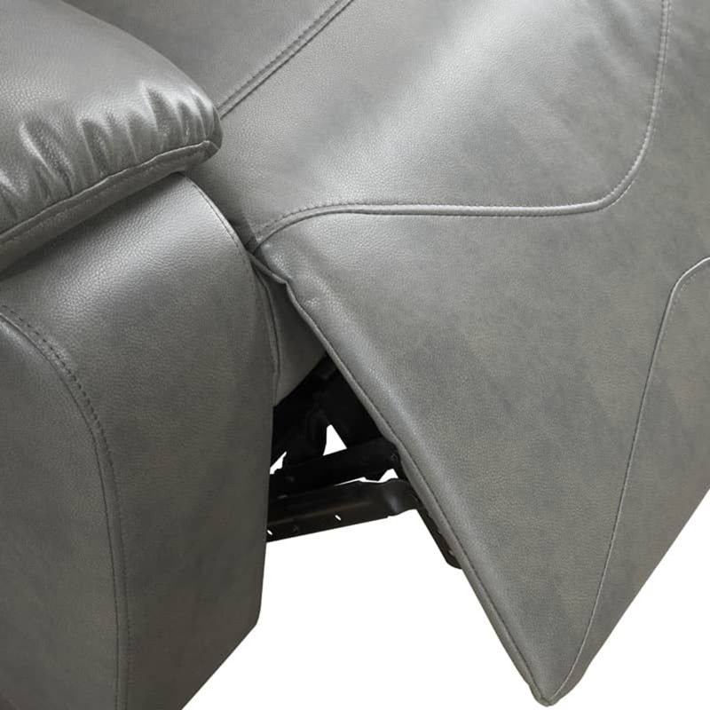 Evany 40.5"Faux Leather Recliner, Gray