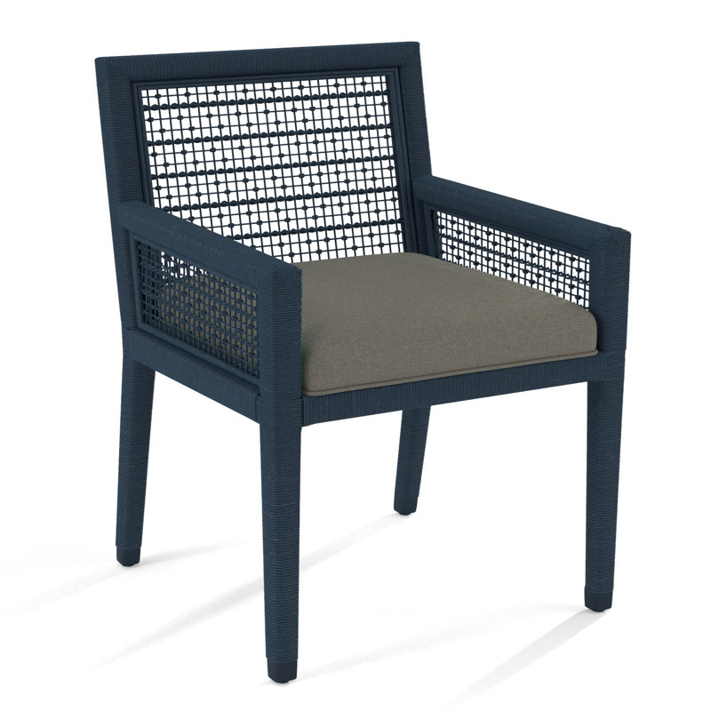 Chaise avec accoudoirs Glinda, Marine, Performance gris sucre; 0863-84