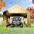 13X20 Ft Carport With Removable Side Walls And Doors Heavy Duty, Portable Garage With Roll-Up Window, Car Canopy With All-Season Tarp For Car, Truck, Boat, Beige-123058607