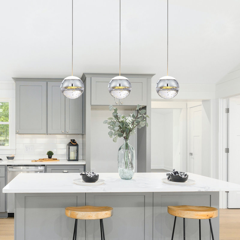 Luminaire suspendu en cristal 3 lumières DEL