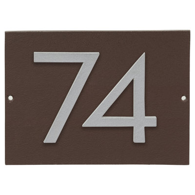 Plaque d’adresse murale sur 1 ligne flottante