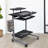 Techni Mobili Compact Computer Cart With Storage, Espresso