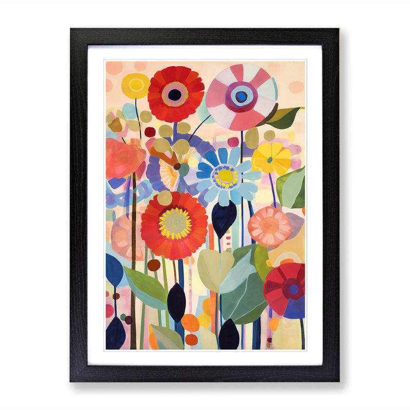 Orphism Flowers Vol.9 1 Piece Wall Art, 46cm H x 34cm W x 2cm D, Walnut