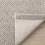 Tapis à chevrons en mélange de laine gris neutre à tissage plat-1553354770