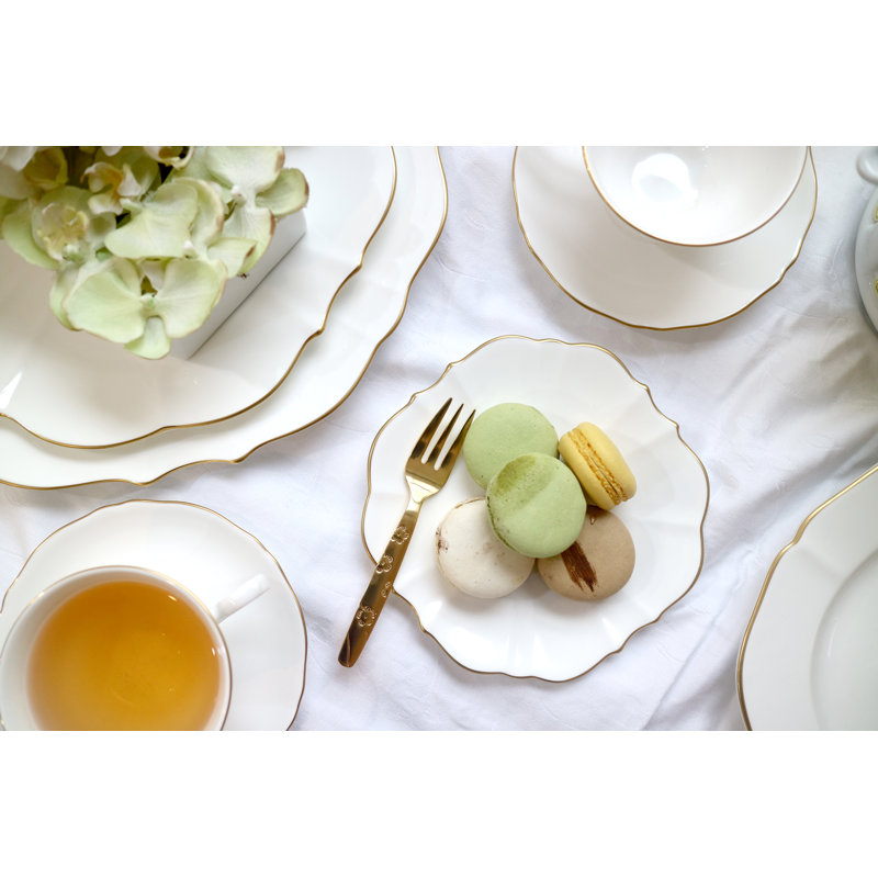 Amelie Bone China, Brushed Gold