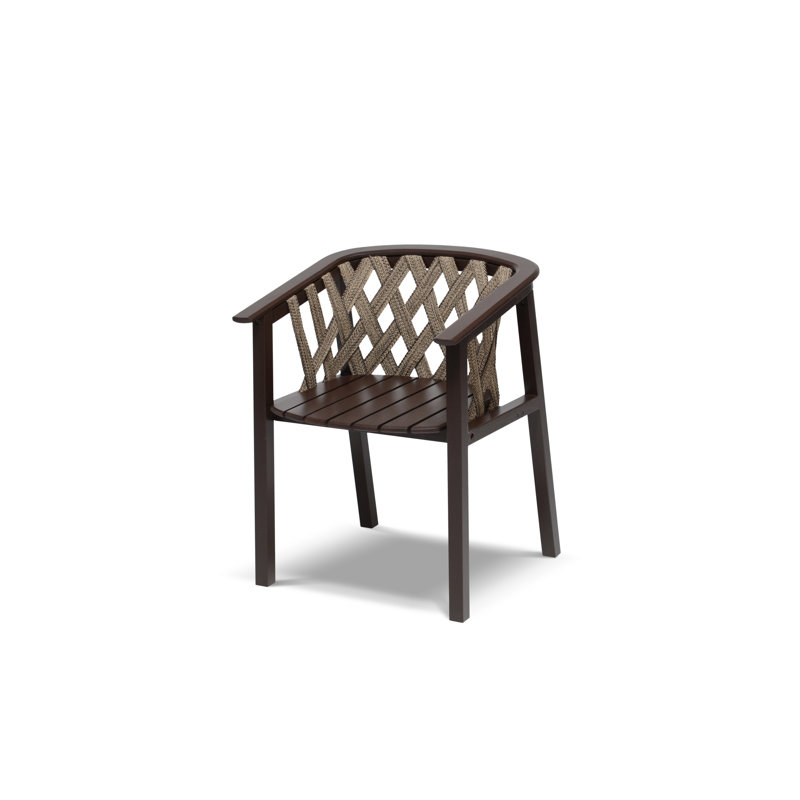Patio Dining Armchair, Dark Brown