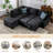 L-Shaped Sectional Sofa Bed Pull Out Sleeper Couch with Storage Ottoman-300587554