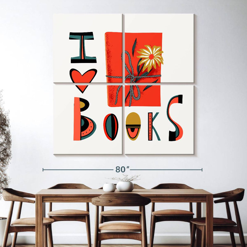 Senne - J'aime les livres, H 74 po x l 74 po