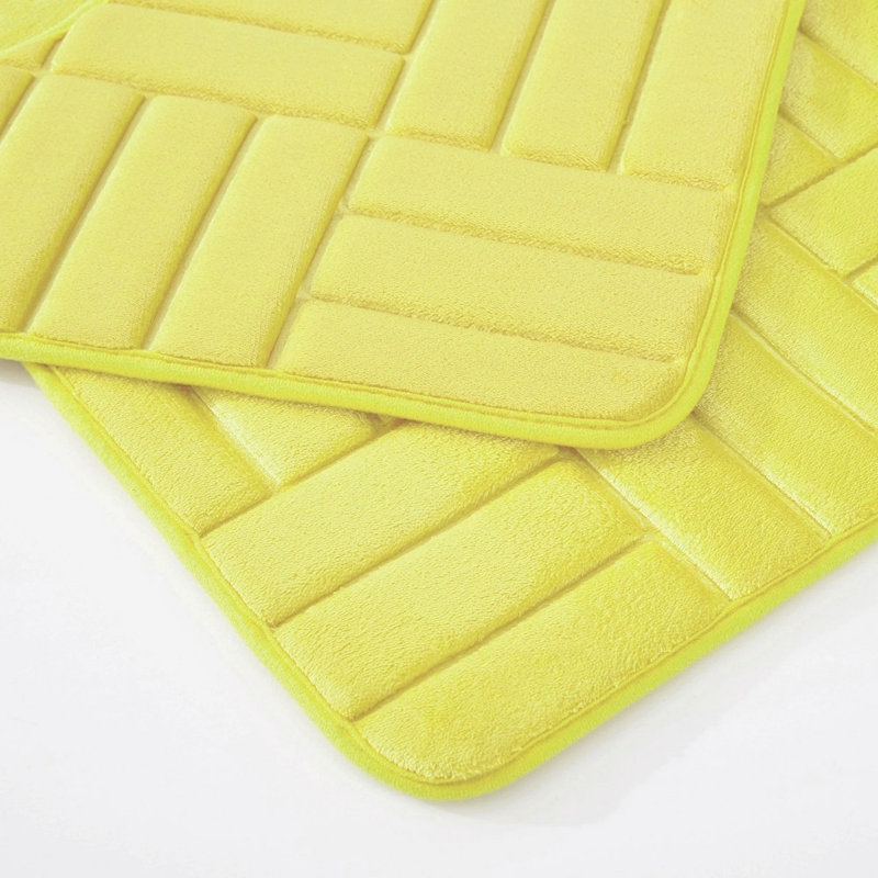 Eillen Non-Slip Bath Rug, Yellow