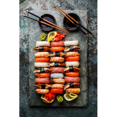 Nigiri Sushi Set by Lisovskaya - Wrapped Canvas Print