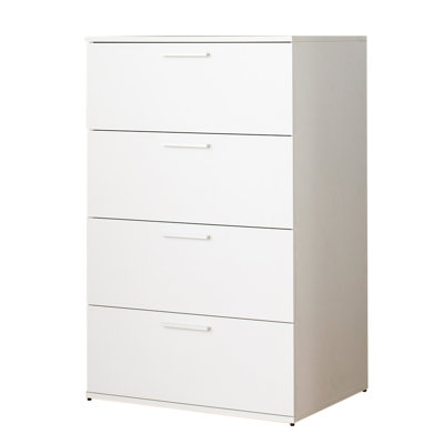 Armoire blanche à quatre tiroirs avec une performance durable en résistance aux taches
