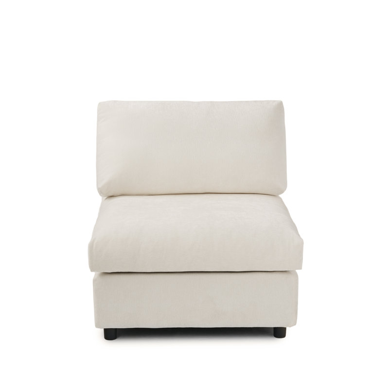 Housse pour fauteuil sans accoudoirs, White