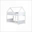 Lit superposé simple en bois d'hévéa - garde-corps, aucun sommier requis, blanc-1319313291