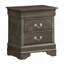 Charmante table de chevet traditionnelle grise-1696666846
