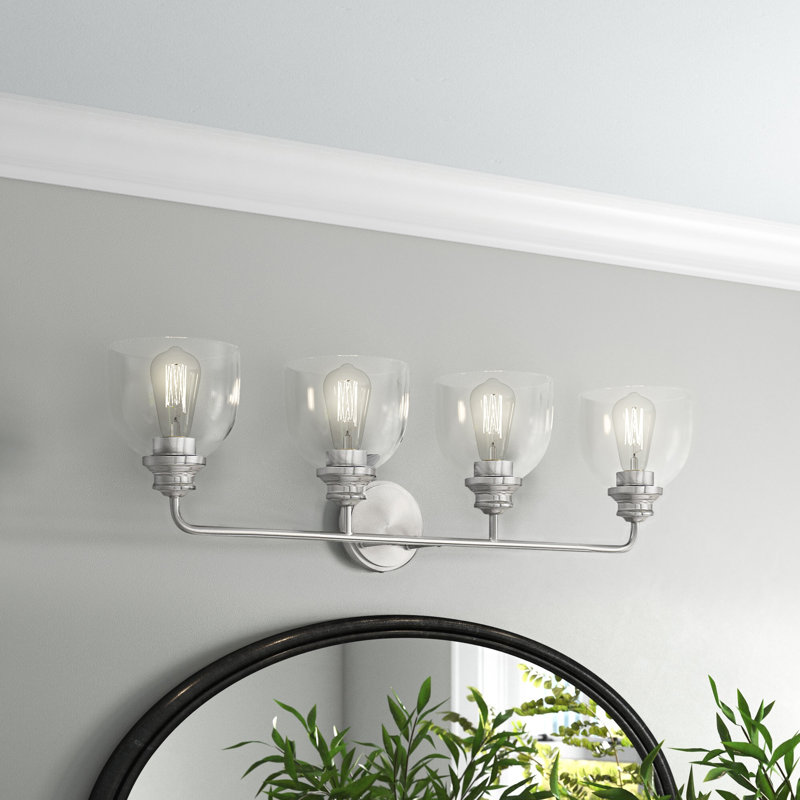 Ambrosi 4 - Light Dimmable Vanity Light, Satin Nickel