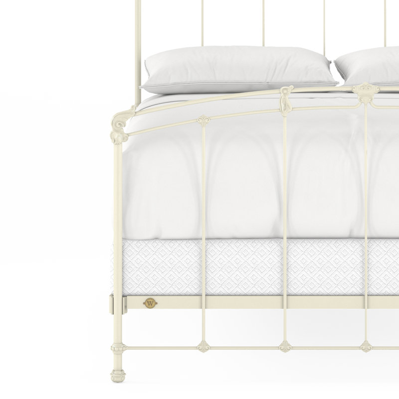 162 Cottage Bed | Complete Standard, Gloss Off-White, Queen